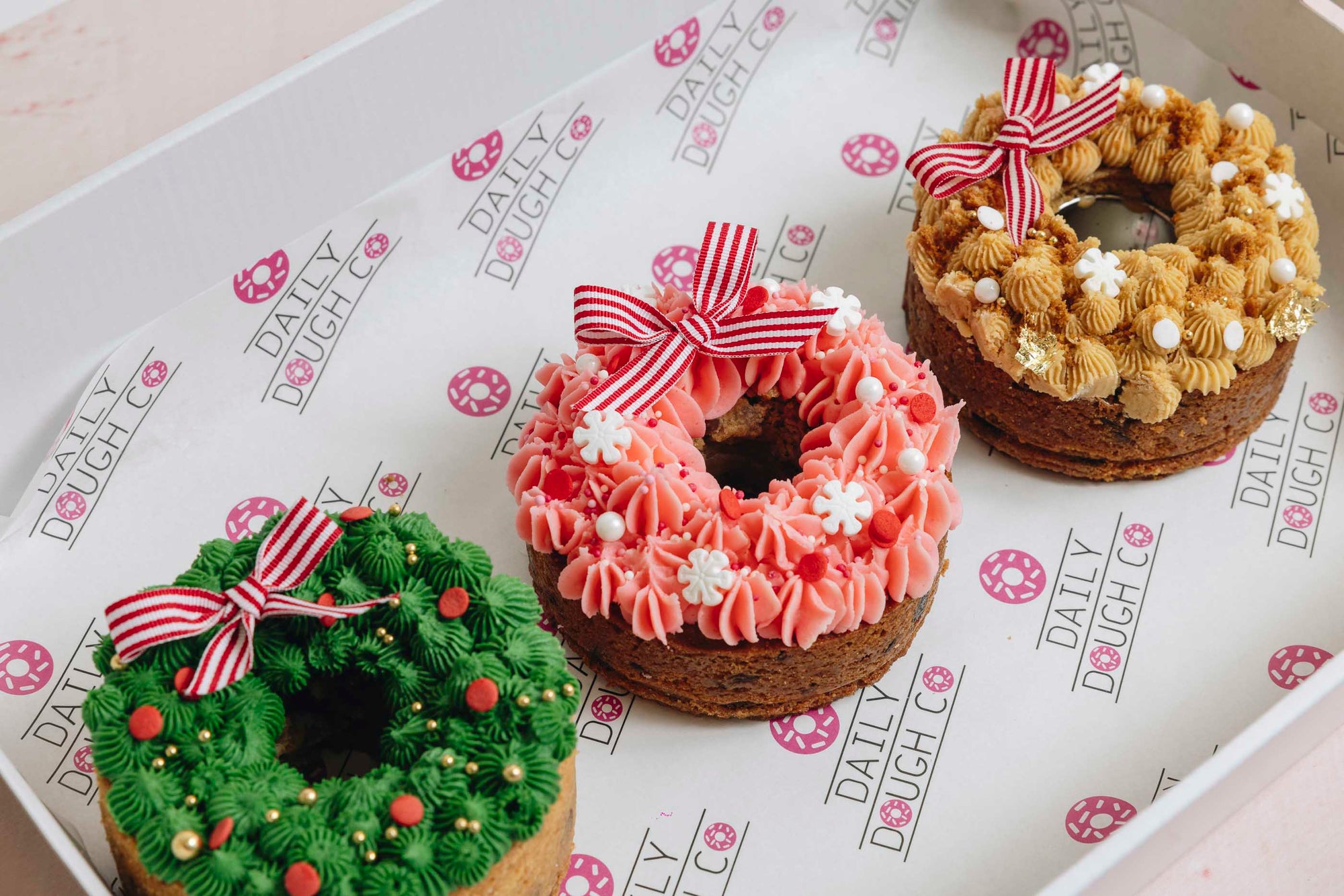 Christmas Cookie wreath trio